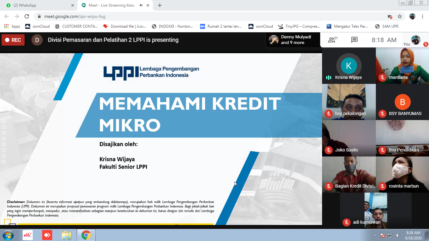 Online Learning Services - Memahami Kredit Mikro bersama Bapak Krisna Wijaya