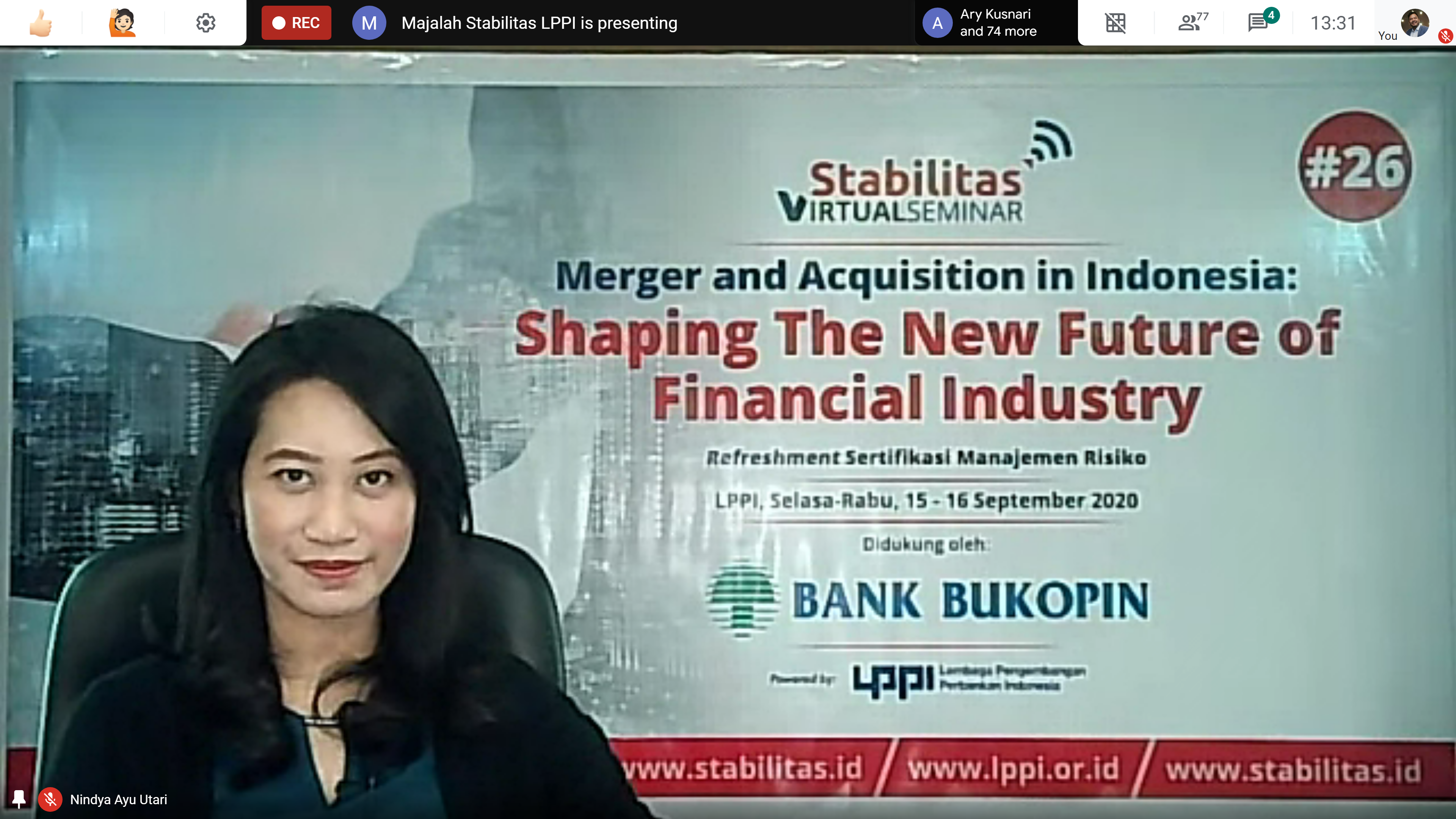 Virtual Seminar #26 : Merger & Acquisition in Indonesia: Shapping The New Future of Financial Industry Sesi 1